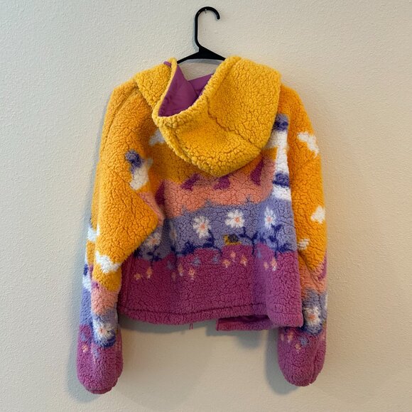 Colorful Sherpa Flower/Alien A.LAB Jacket with Hood - Picture 3 of 3